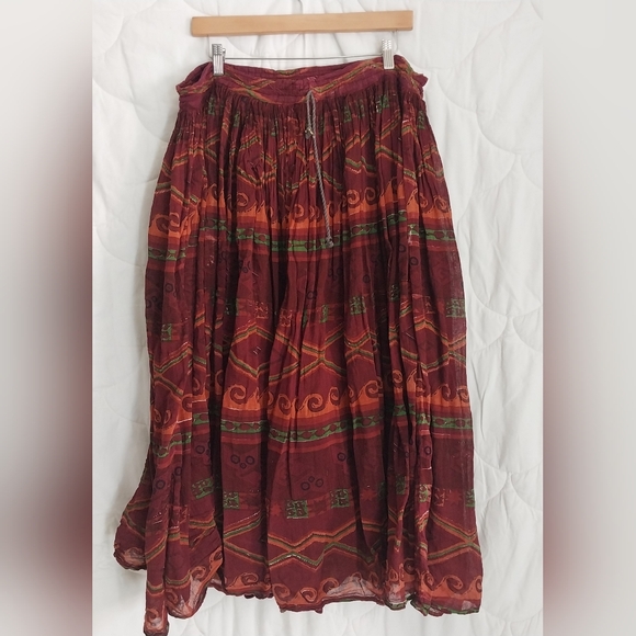 Vintage Short Circuit Midi/Maxi Skirt Size Free Size Cotton Boho Hippy Witchy - Picture 1 of 10